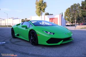 Lamborghini Huracan LP610-4 Spyder Gloss Grass Green by Impressive Wrap 2016 года